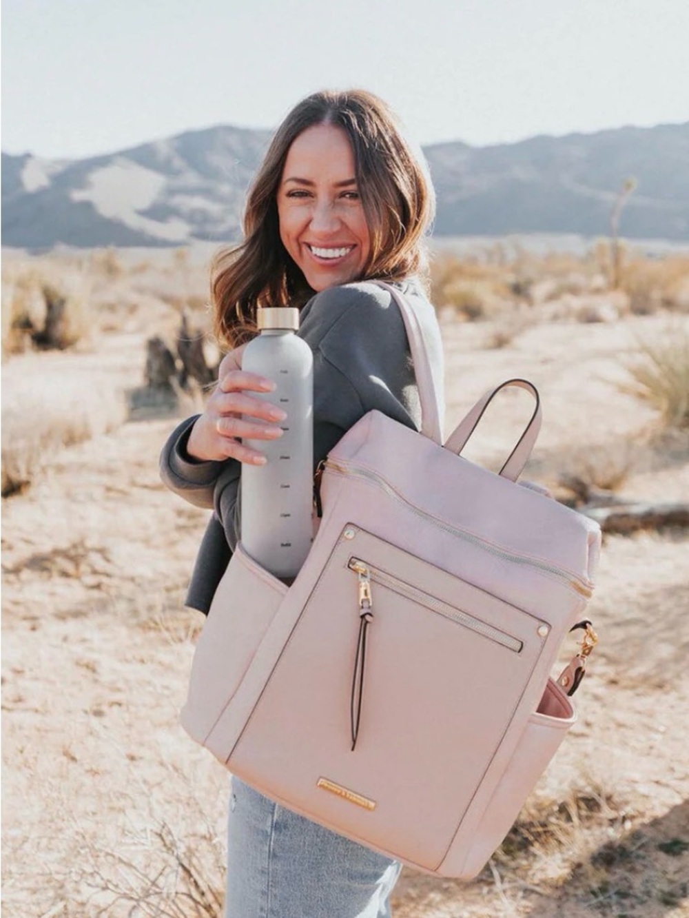 Poppy & Peonies Commuter Backpack Blush - Picture 6 of 6